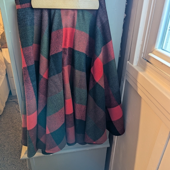 Vintage 1960s Pendleton 100% virgin wool skirt set buffalo plaid red gre… - Picture 4 of 16